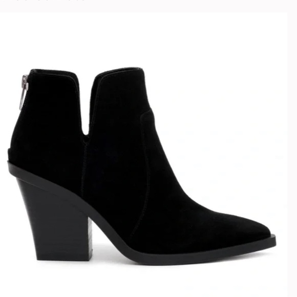 Vince Camuto Shoes - VINCE CAMUTO GWELONA Black Genuine Suede BOOTIES